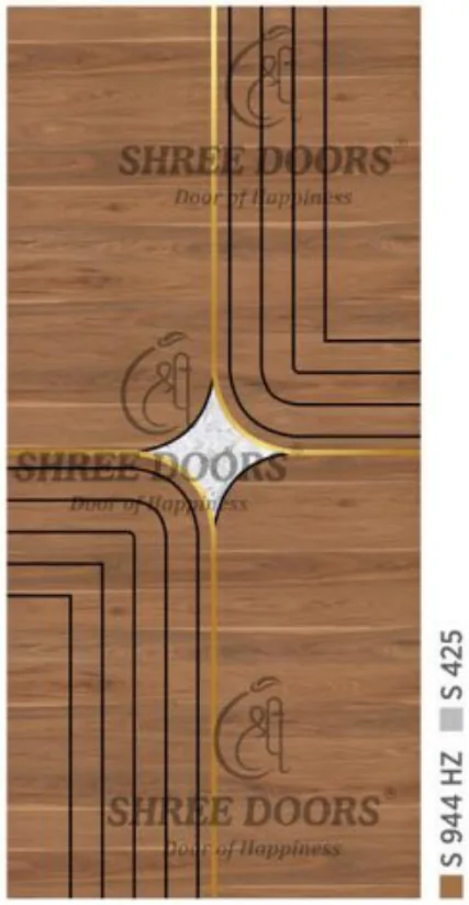 Eco Shine Gold Patti Laminated Doors Door - Model CPG 102**