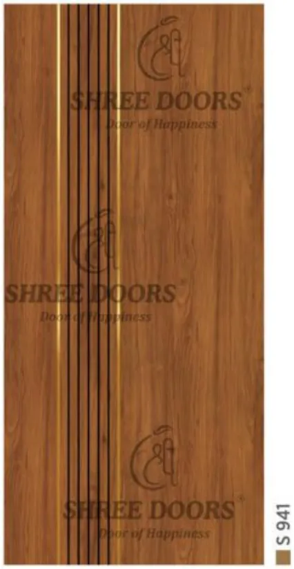 Eco Shine Gold Patti Laminated Doors Door - Model CPG 103**