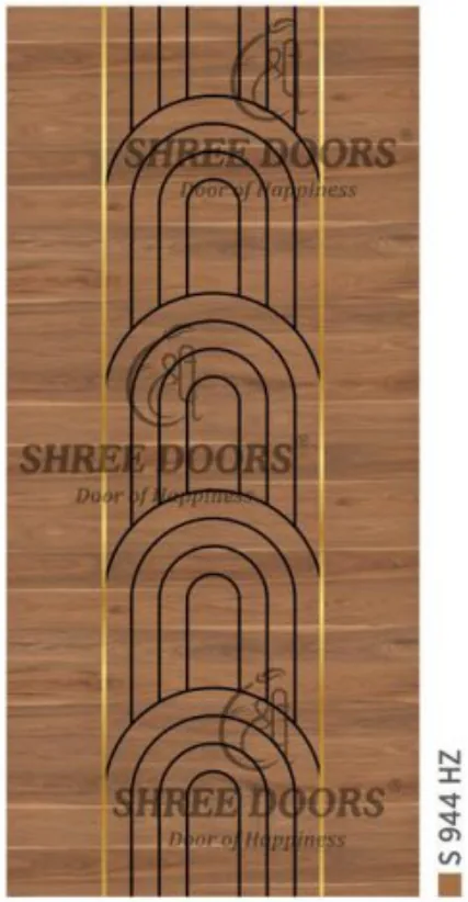 Eco Shine Gold Patti Laminated Doors Door - Model CPG 104**