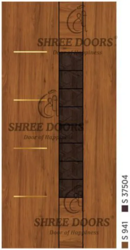 Eco Shine Gold Patti Laminated Doors Door - Model CPG 110**