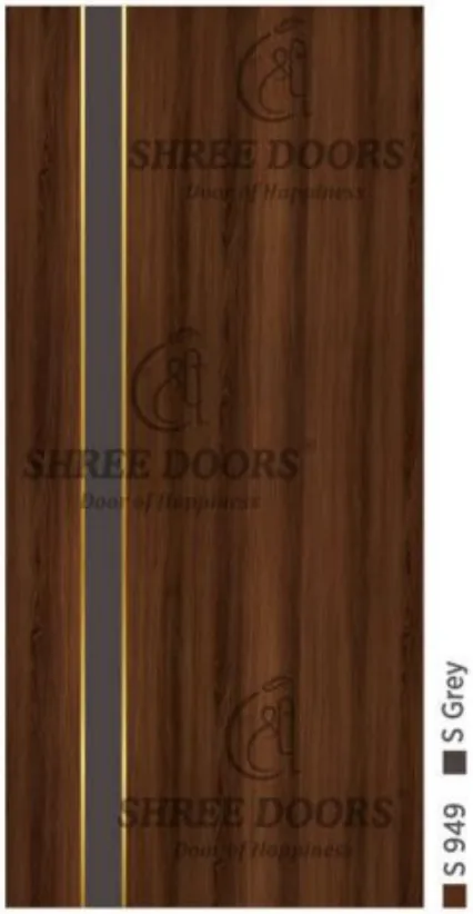 Eco Shine Gold Patti Laminated Doors Door - Model CPG 111**