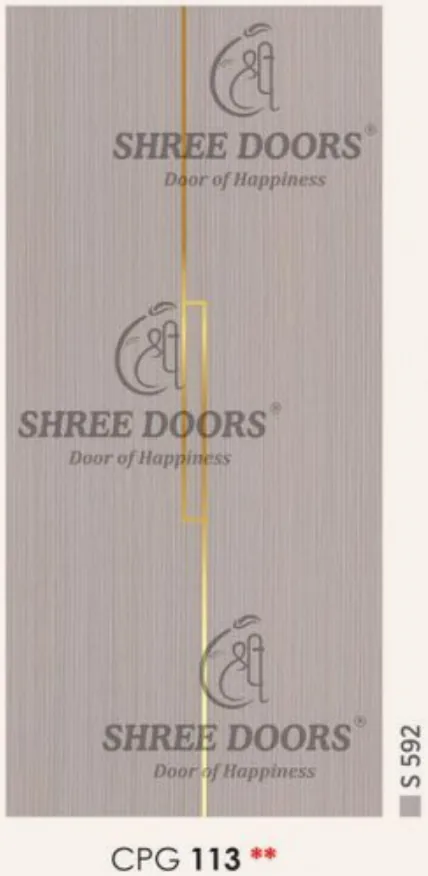 Eco Shine Gold Patti Laminated Doors Door - Model CPG 113**