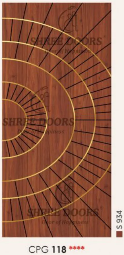 Eco Shine Gold Patti Laminated Doors Door - Model CPG 118****