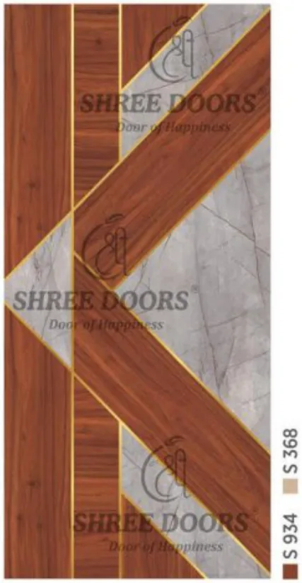 Eco Shine Gold Patti Laminated Doors Door - Model CPG 119****