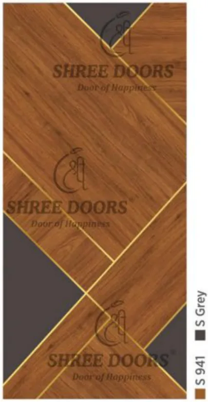 Eco Shine Gold Patti Laminated Doors Door - Model CPG 120****