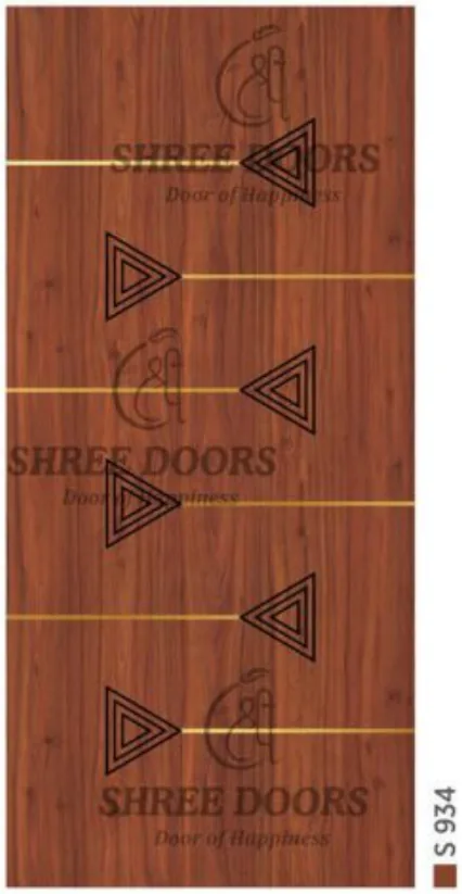 Eco Shine Gold Patti Laminated Doors Door - Model CPG 121****