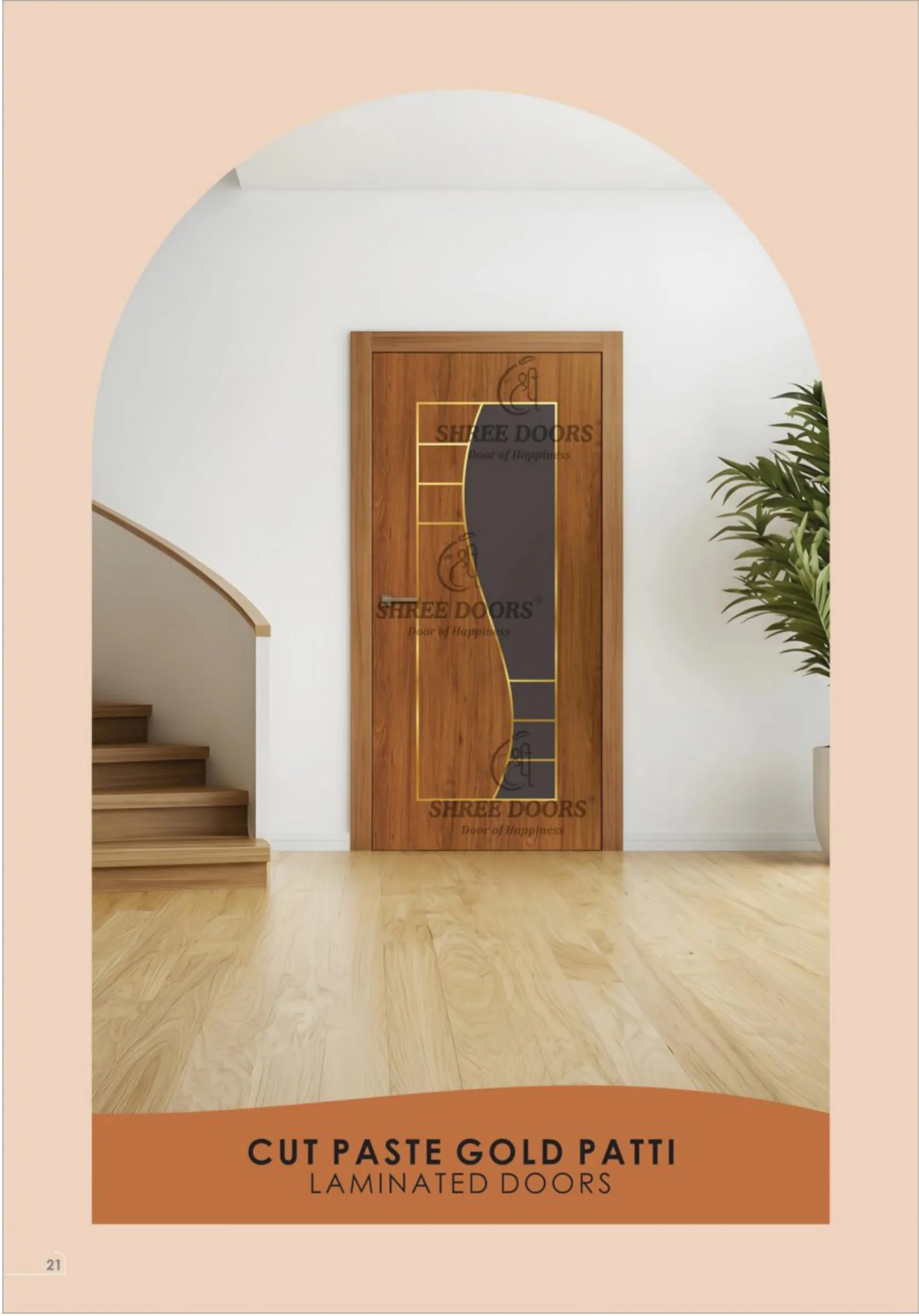 Gold Patti Laminated Doors