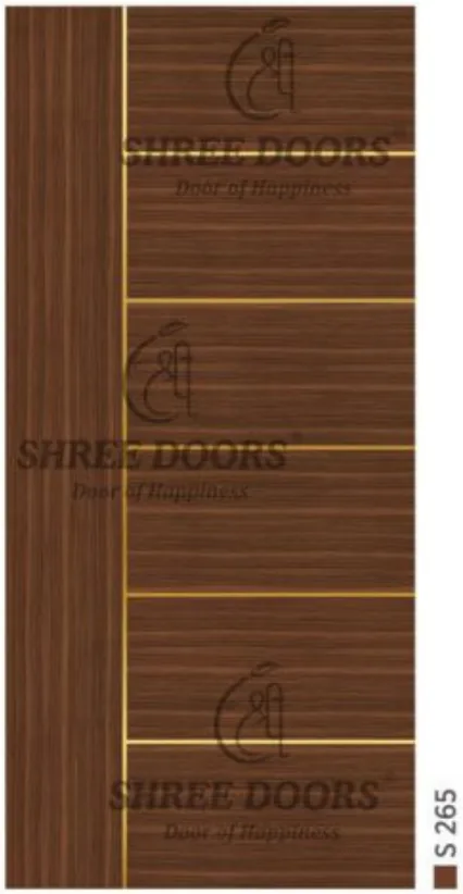 Eco Shine Laminated Gold Patti Doors Door - Model SL 7123