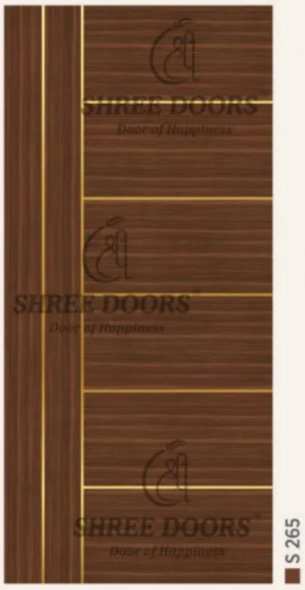 Eco Shine Laminated Gold Patti Doors Door - Model SL 7124