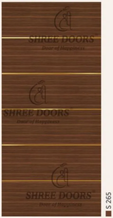 Eco Shine Laminated Gold Patti Doors Door - Model SL 7126