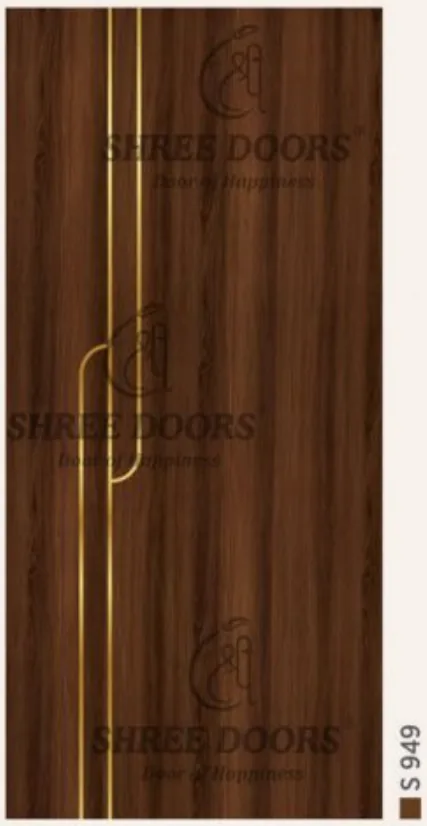 Eco Shine Laminated Gold Patti Doors Door - Model SL 7129