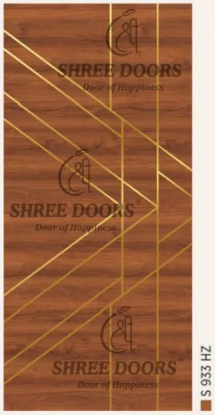 Eco Shine Laminated Gold Patti Doors Door - Model SL 7130▲▲