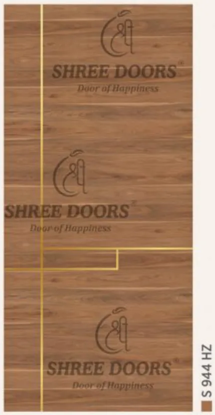 Eco Shine Laminated Gold Patti Doors Door - Model SL 7132