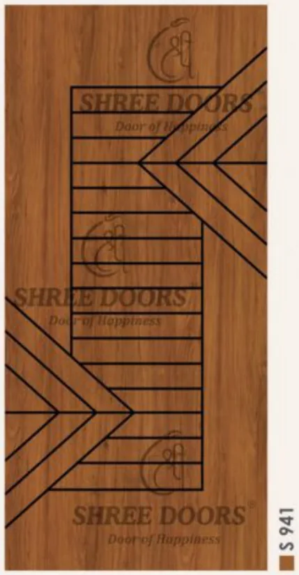Eco Shine Laminated Groove Doors Door - Model SLG 026