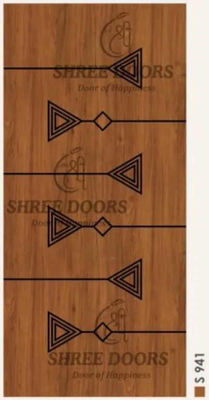 Eco Shine Laminated Groove Doors Door - Model SLG 027
