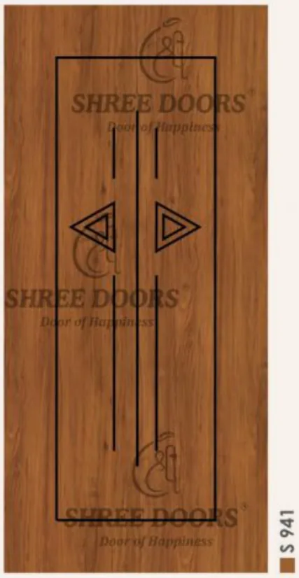 Eco Shine Laminated Groove Doors Door - Model SLG 028