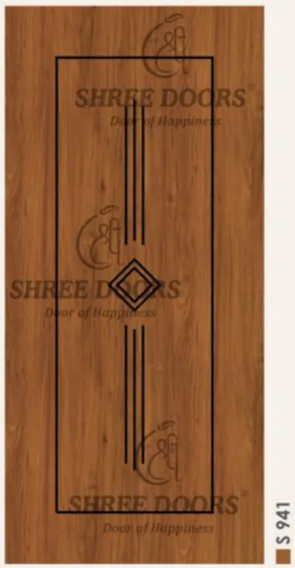 Eco Shine Laminated Groove Doors Door - Model SLG 032