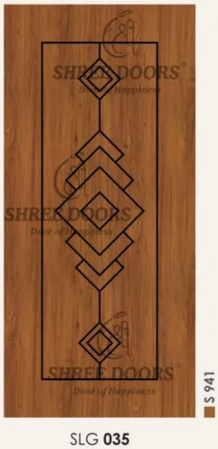 Eco Shine Laminated Groove Doors Door - Model SLG 035