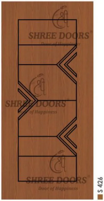 Eco Shine Laminated Groove Doors Door - Model SLG 038