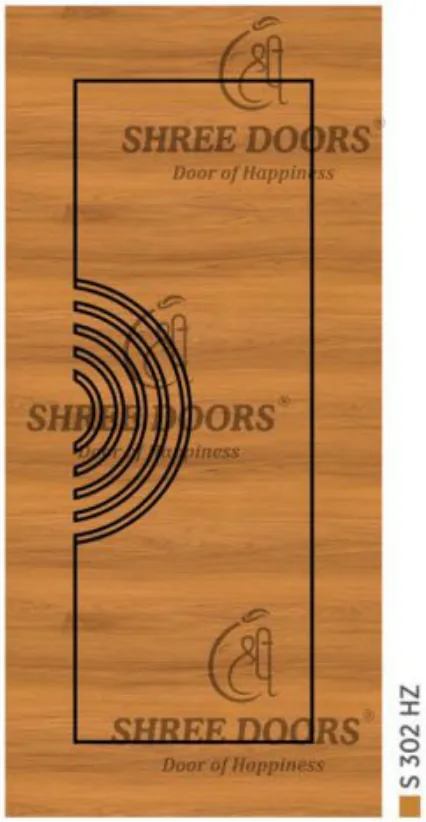 Eco Shine Laminated Groove Doors Door - Model SLG 040