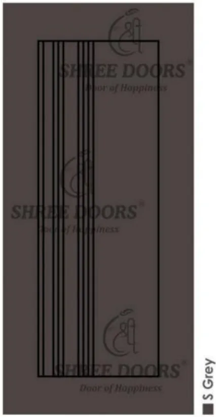 Eco Shine Laminated Groove Doors Door - Model SLG 041