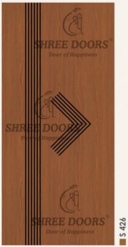 Eco Shine Laminated Groove Doors Door - Model SLG 043