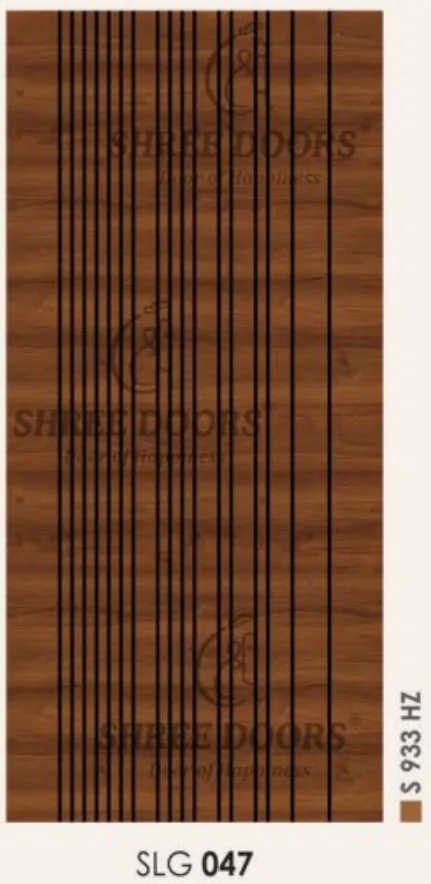 Eco Shine Laminated Groove Doors Door - Model SLG 047