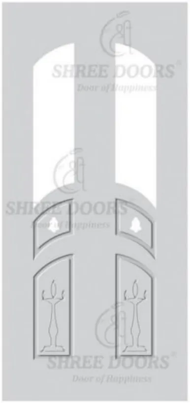 Eco Shine Solid Primer Pooja Doors Door - Model SPC POOJA 02